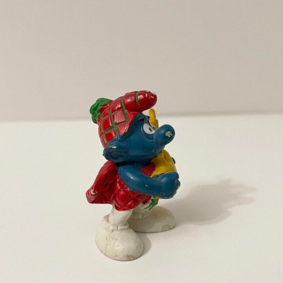 Vtg Smurf Smurfs Peyo Germany Bully Scottish Bagpipe Toy Figure - Picture 5 of 14